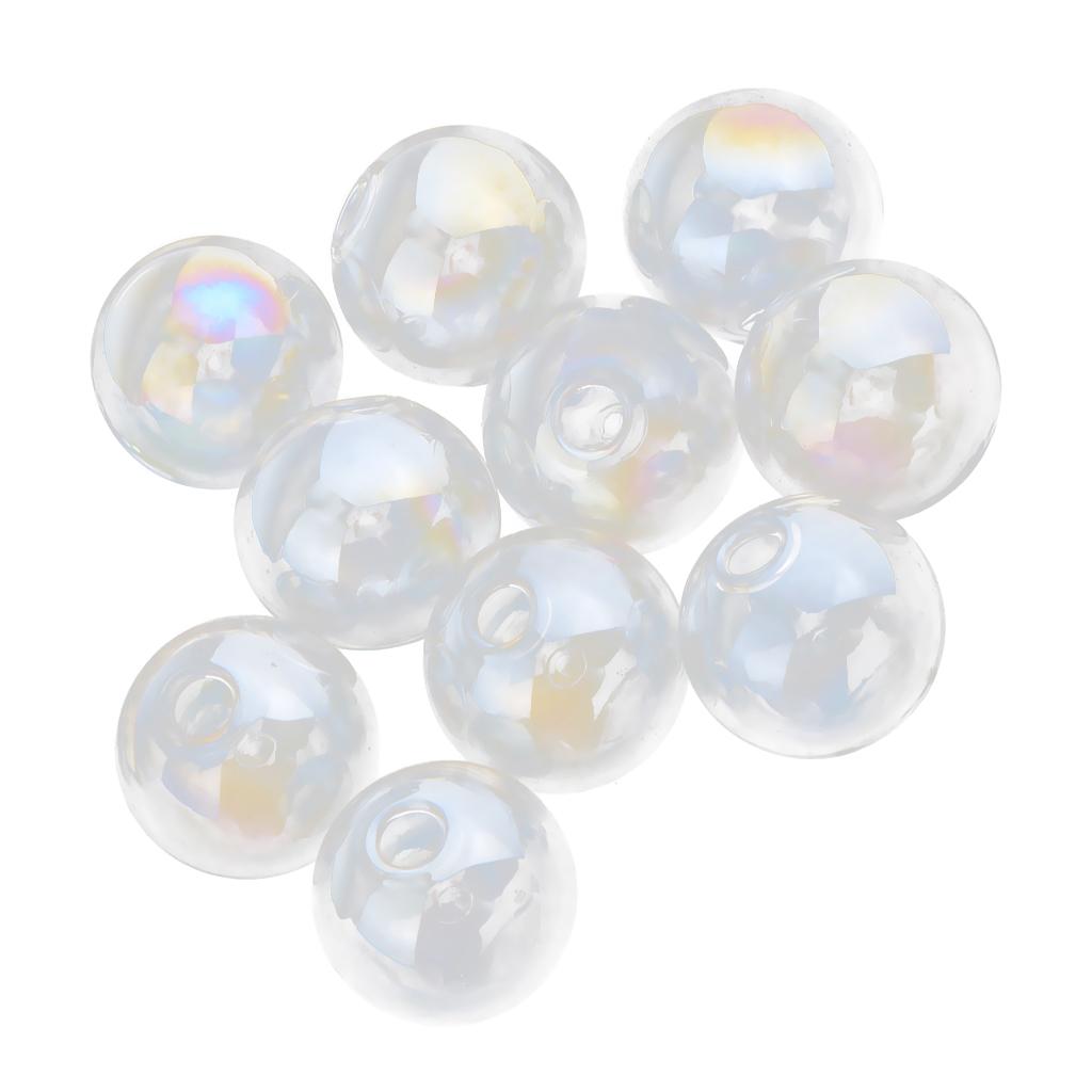 10pcs Glass Round Bottle Charms Mini Ball Bottle Vial Necklace Pendant DIY
