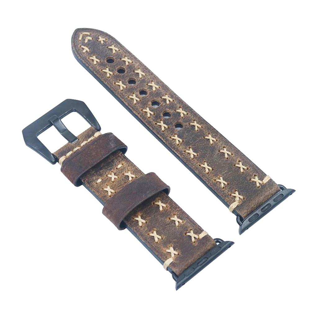 Replacement Genuine Leather Watch Band Strap for Apple Watch iWatch 42mm