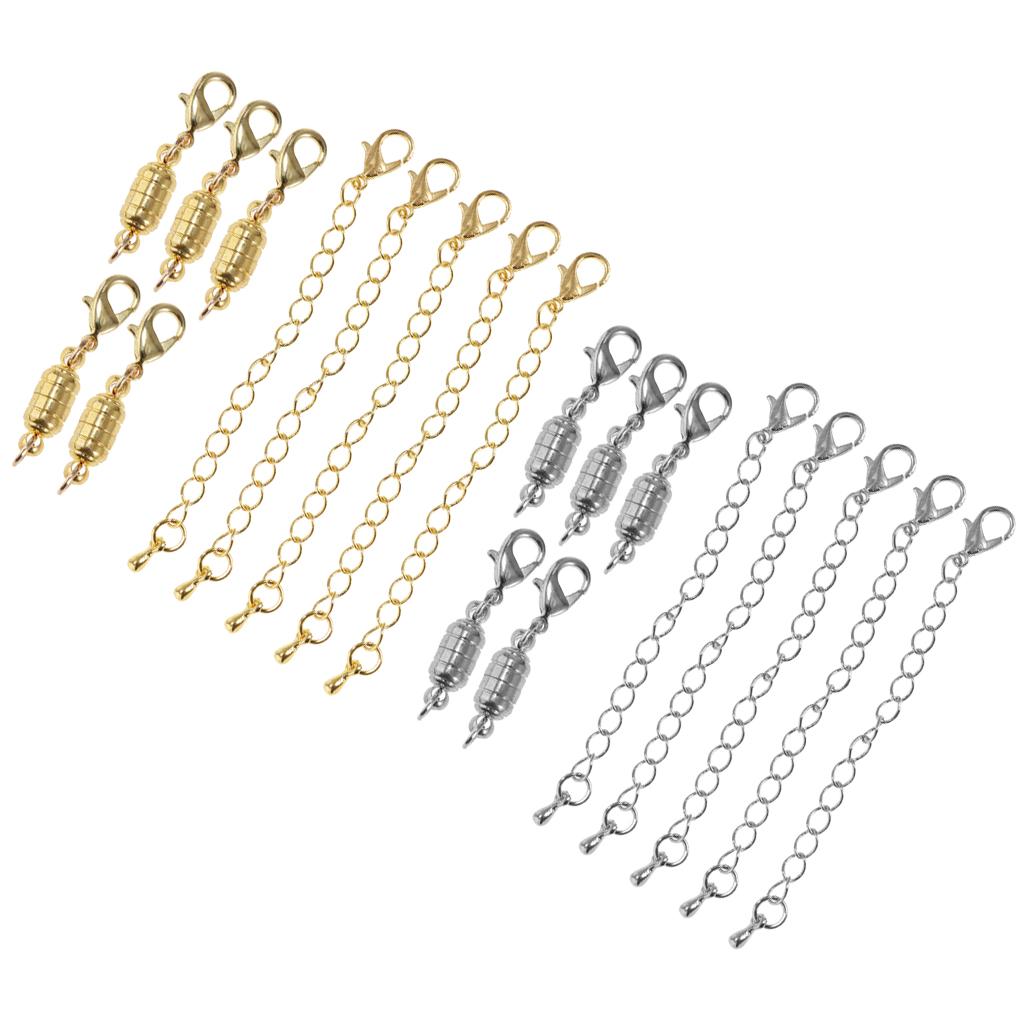 10pcs 6mm Magnetic Lobster Clasps Extender Chain Bracelet Necklace ...