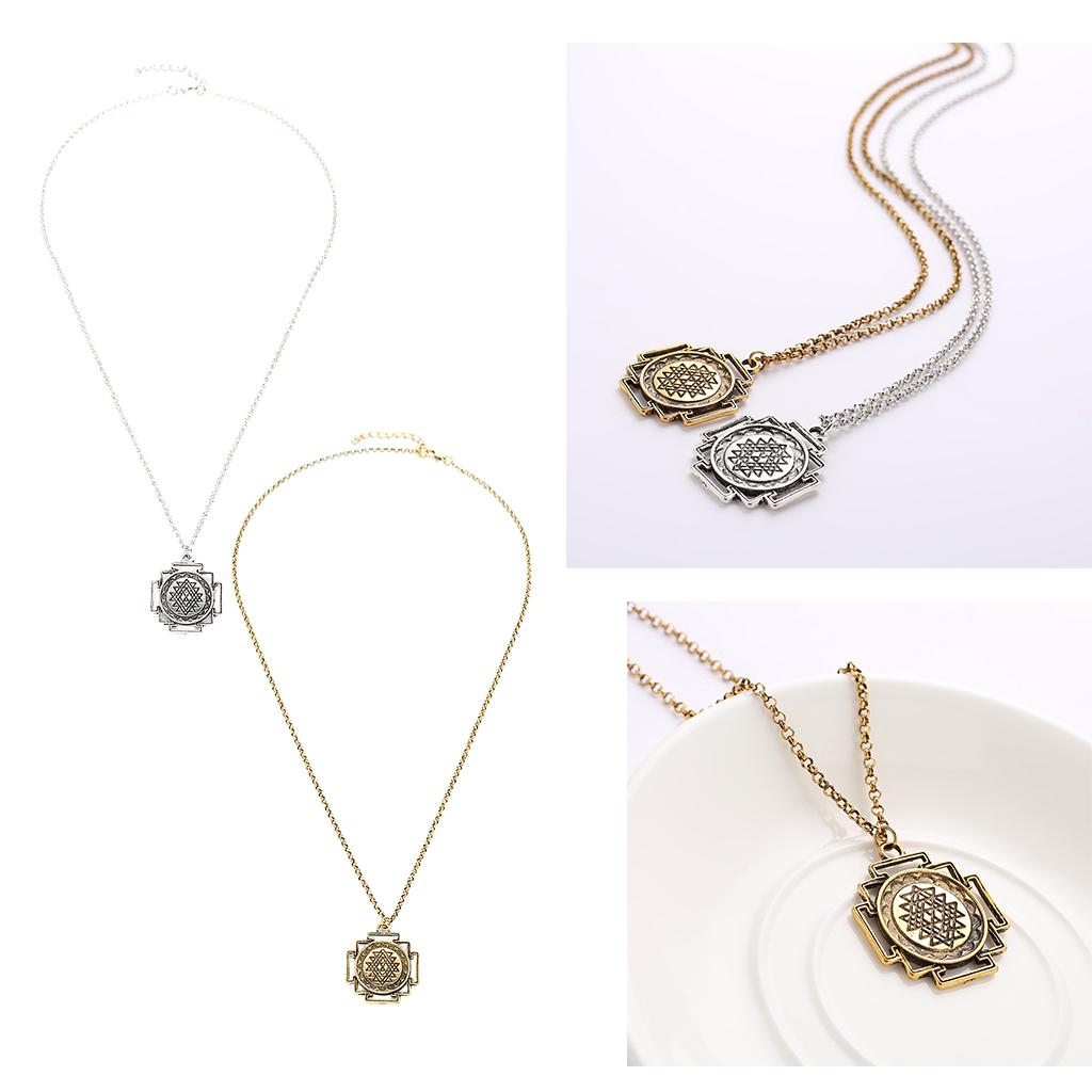 Fruit of Life Charms Amulet Pendant Chain Necklace Talisman Jewelry Gold