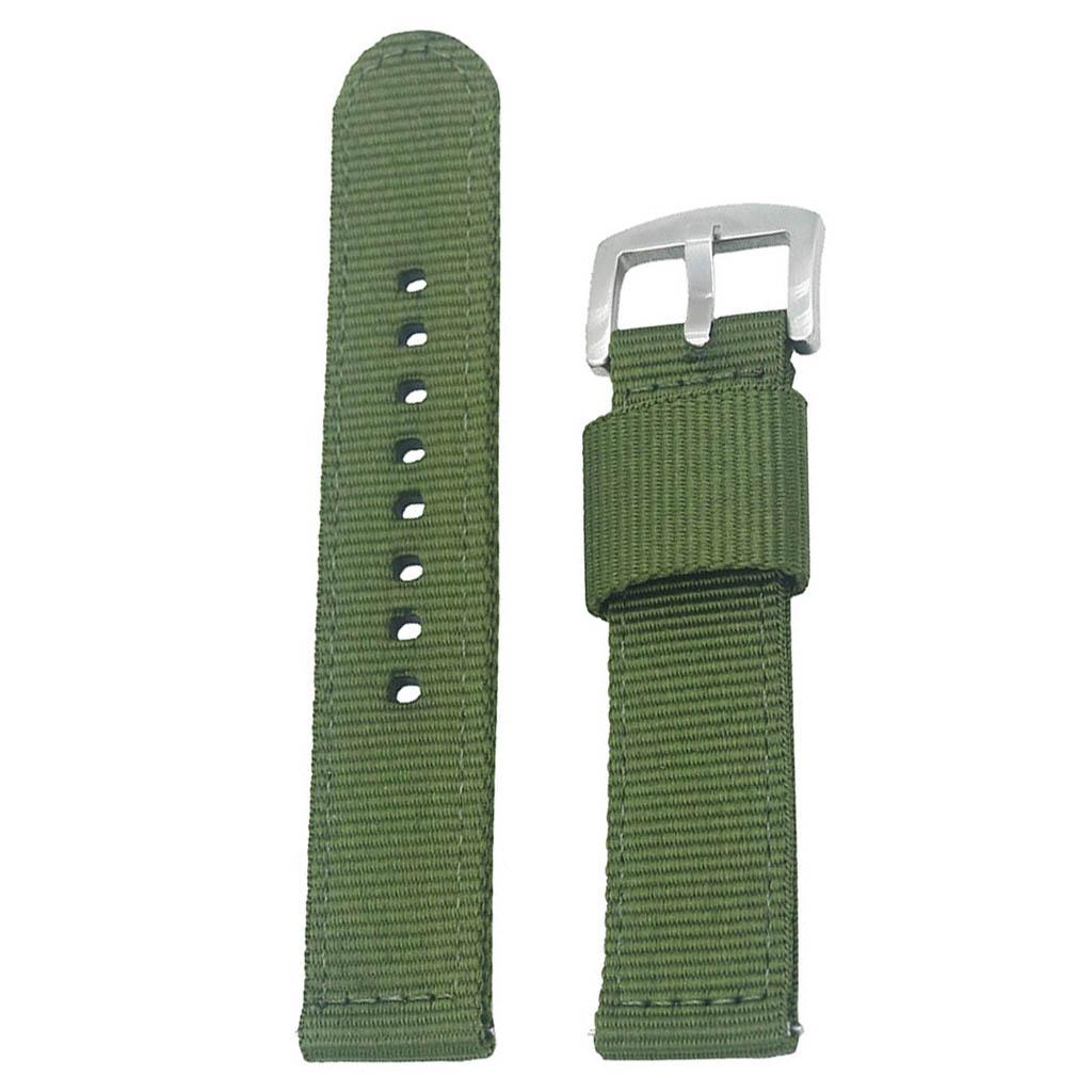 Nylon Quick Release Replacement Watch Band Strap for Smartwatch  Green 22mm