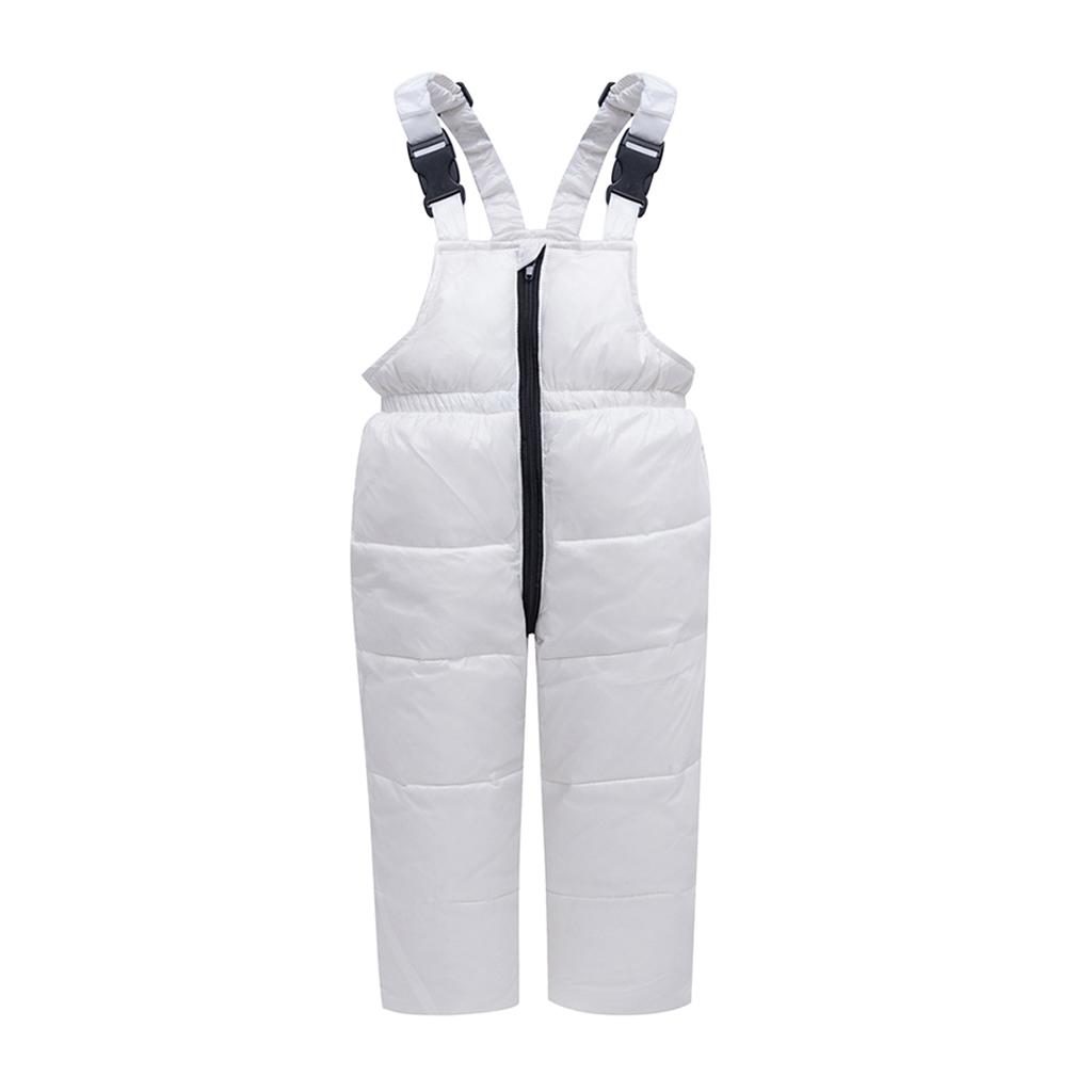 Children Winter Hooded Duck Down Jacket + Trousers Snowsuit  White - XL