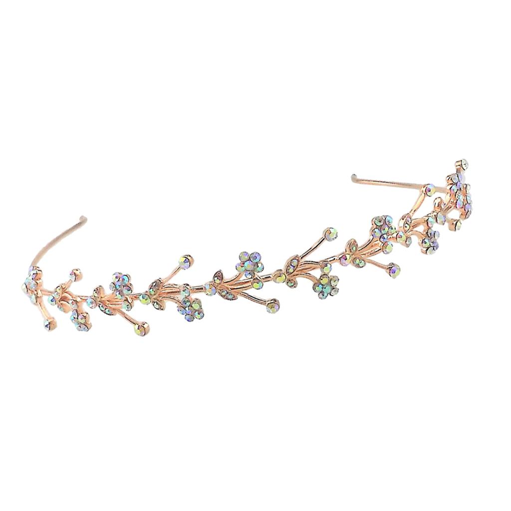 Rhinestone Wedding Tiara Bridal Headband Queen Tiara Princess Crow Rose Gold