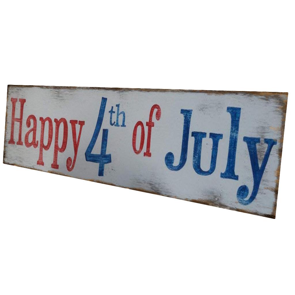 DIY Wood Hanging Lettered Board Plaque Patriotic Sign Party Supplies Style 2