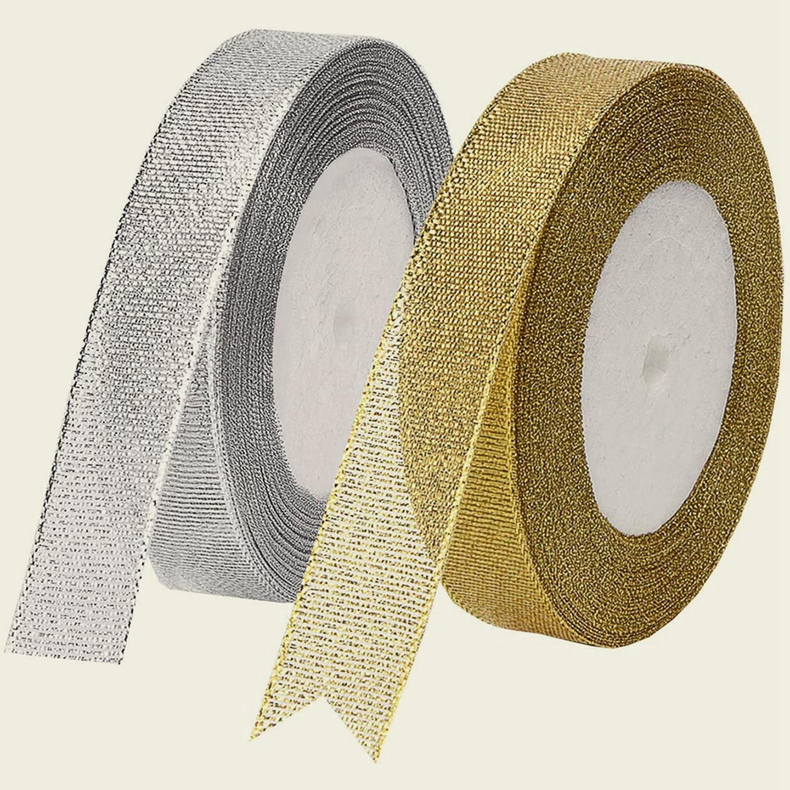 Glitter Ribbon 2cm Width Sewing Fabric Ribbon 25Yards for Birthday Wedding