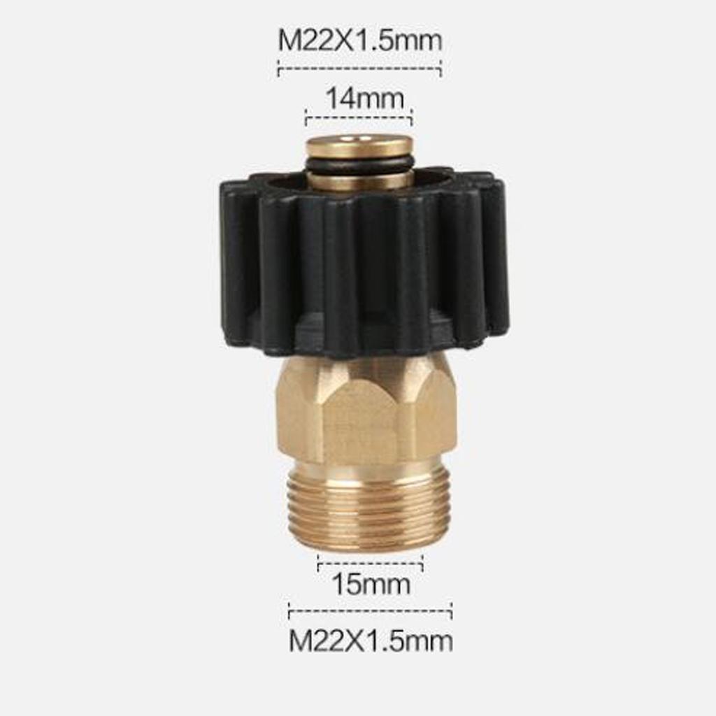Pressure Washer Twist Connect M22M X M22F Solid Brass Coupling Adapter C
