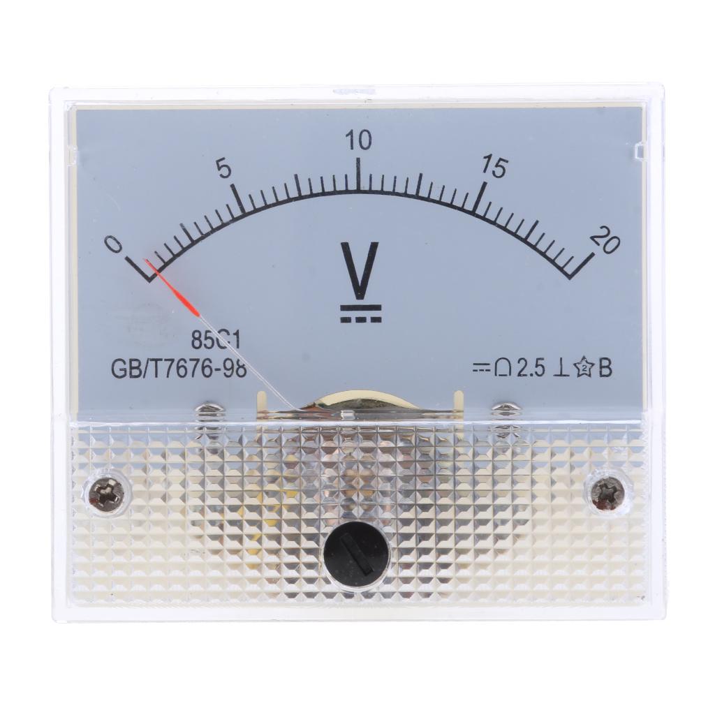 DC 0-100uA Rechteck Analog Brett Amperemeter Strommesser Amperemessgerät 1.5 de 