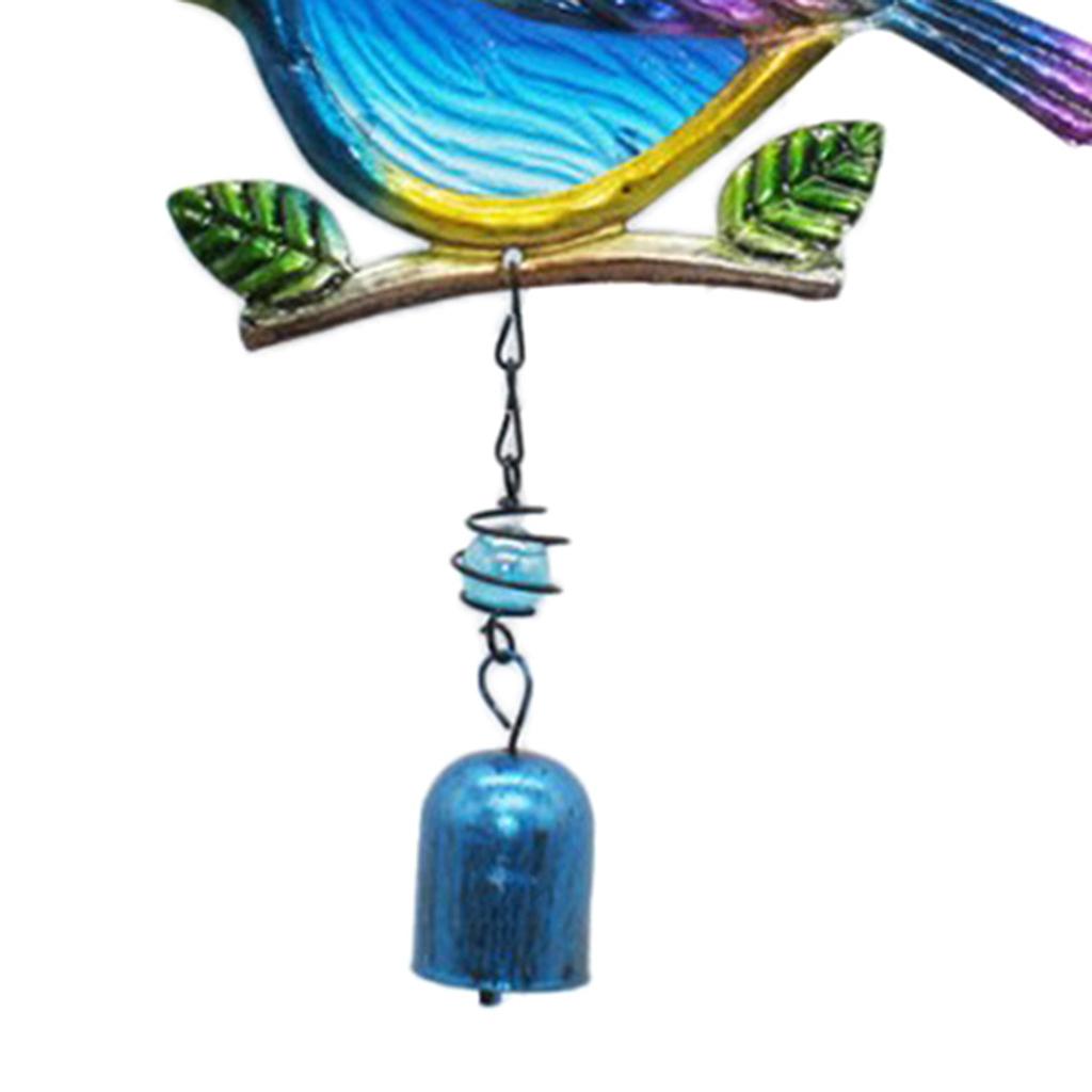 Bird Shape Outdoor Wind Chimes Hanging Musical Wind Chime Blue Bell