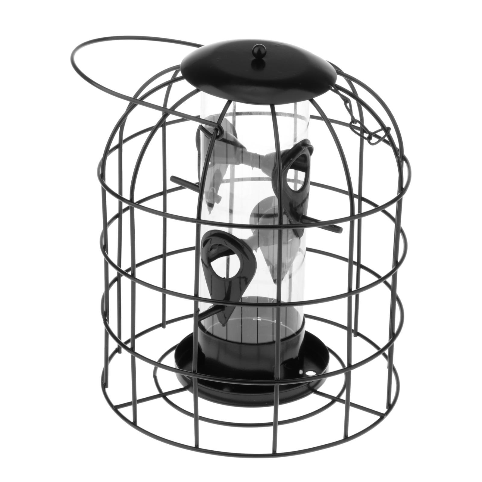 Iron Wire Squirrel Resistant Seed & Nut Bird Feeder Feeding Station Cage