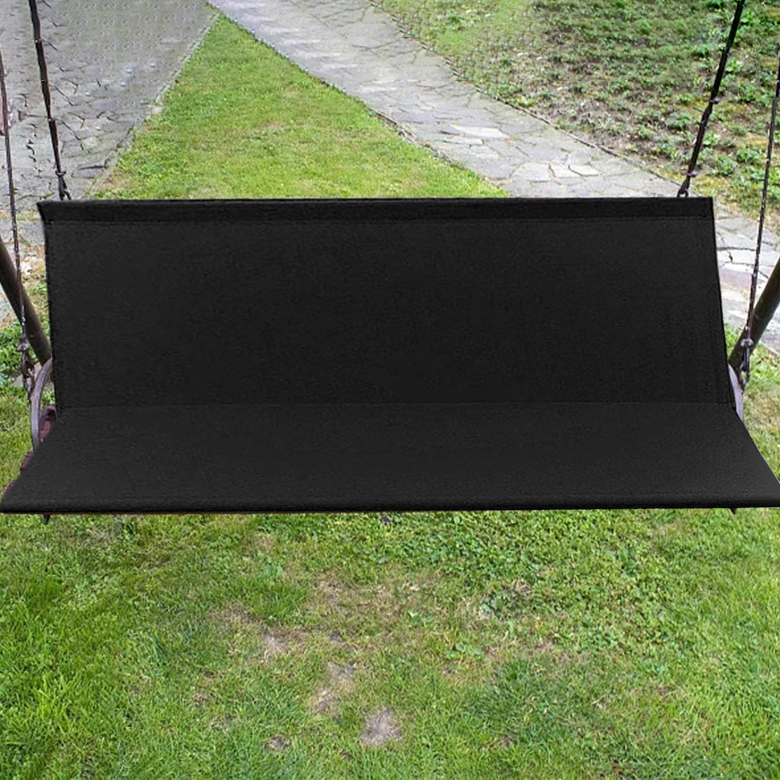 Swing Seat Cover Swing Seat Cover for Swing Chair Garden Outdoor 138cmx50cmx50cm Black