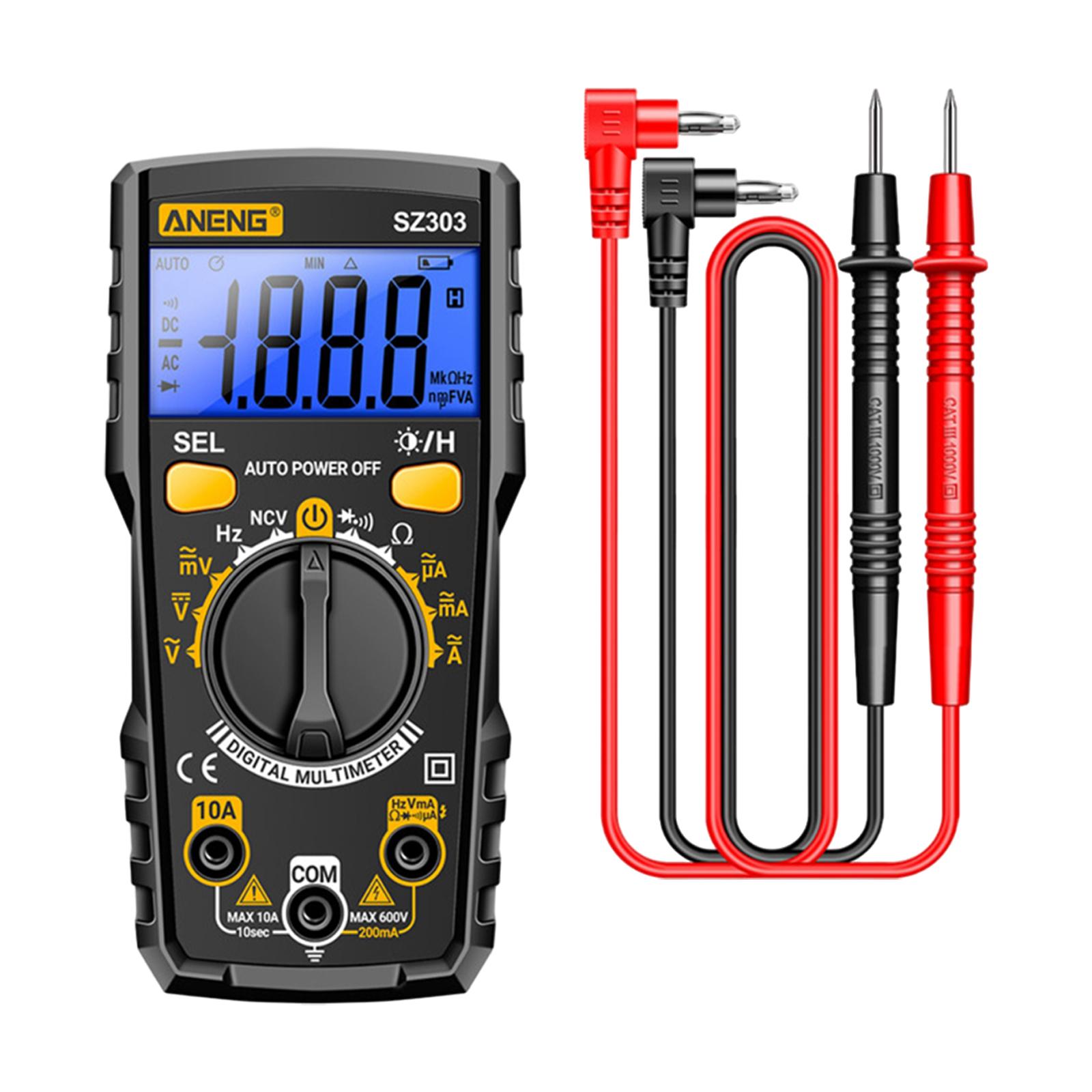 Multimeter Tester Portable Black