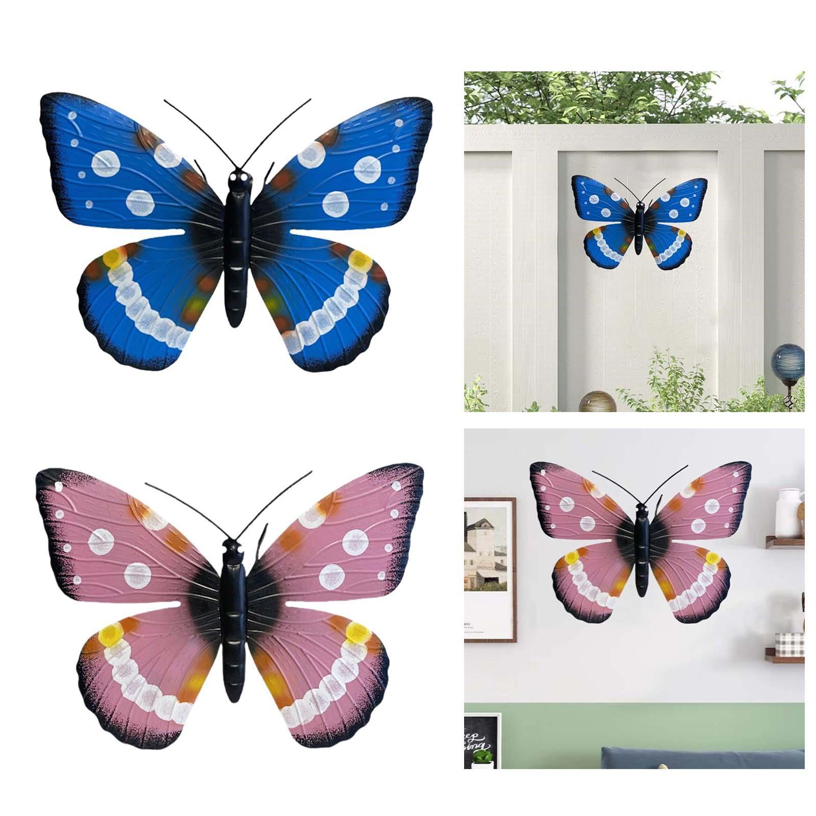 Butterfly Wall Hanging Ornament Housewarming Fireplace Butterfly Statue Blue