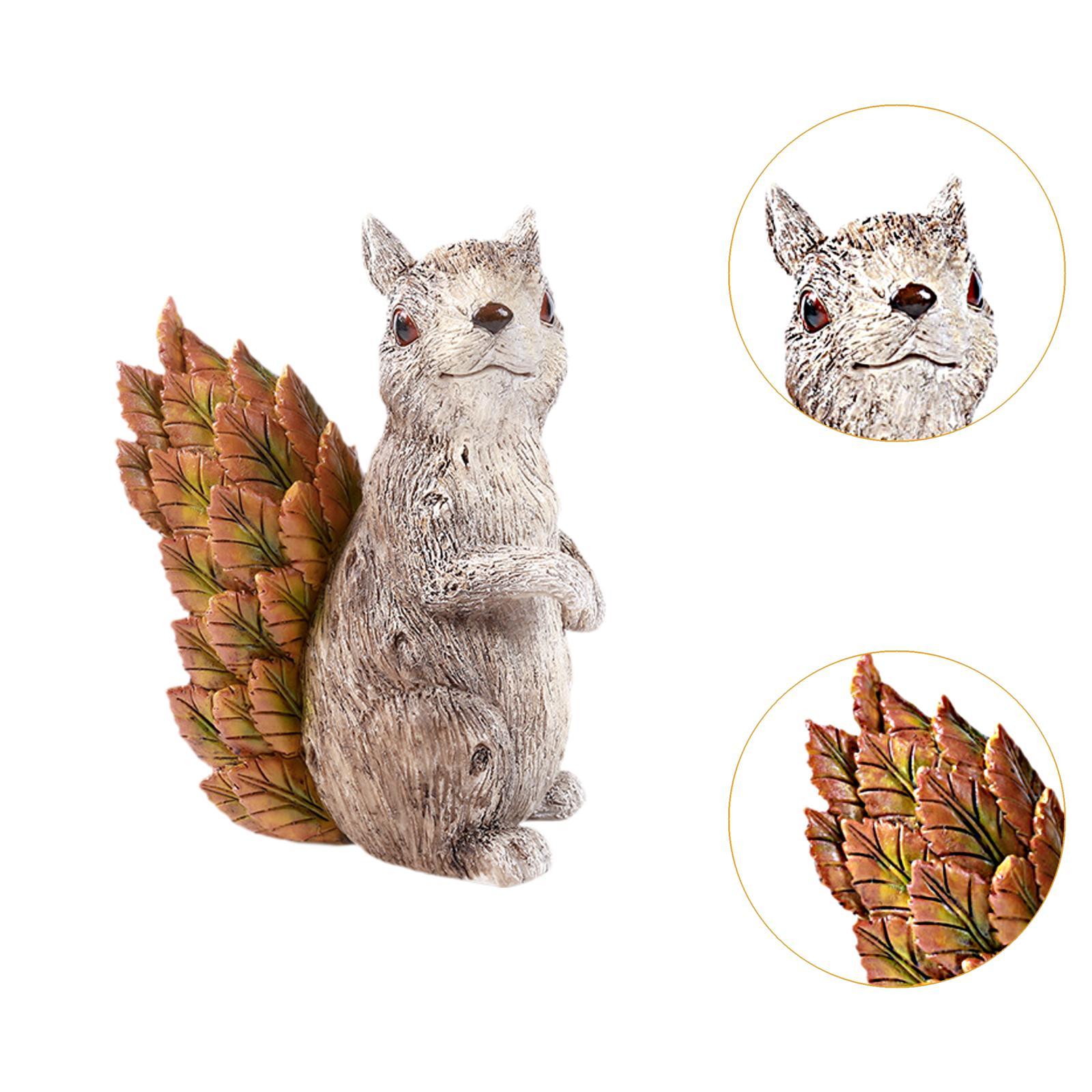 Squirrel Garden Statue Weatherproof Squirrel Figurine for Park Patio Balcony