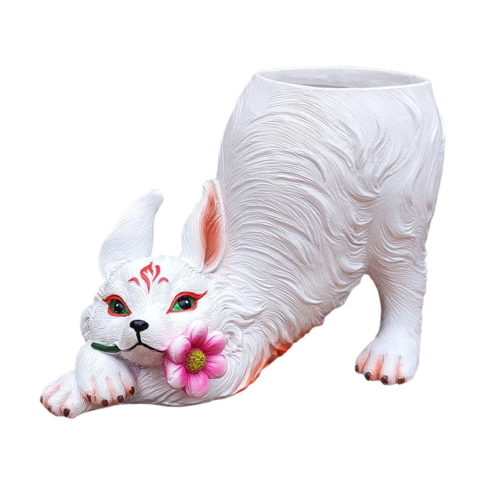 Fox Statue Flowerpot