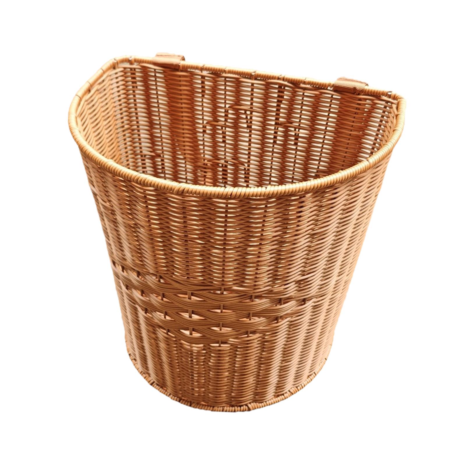 Imitation Rattan Backpack Basket