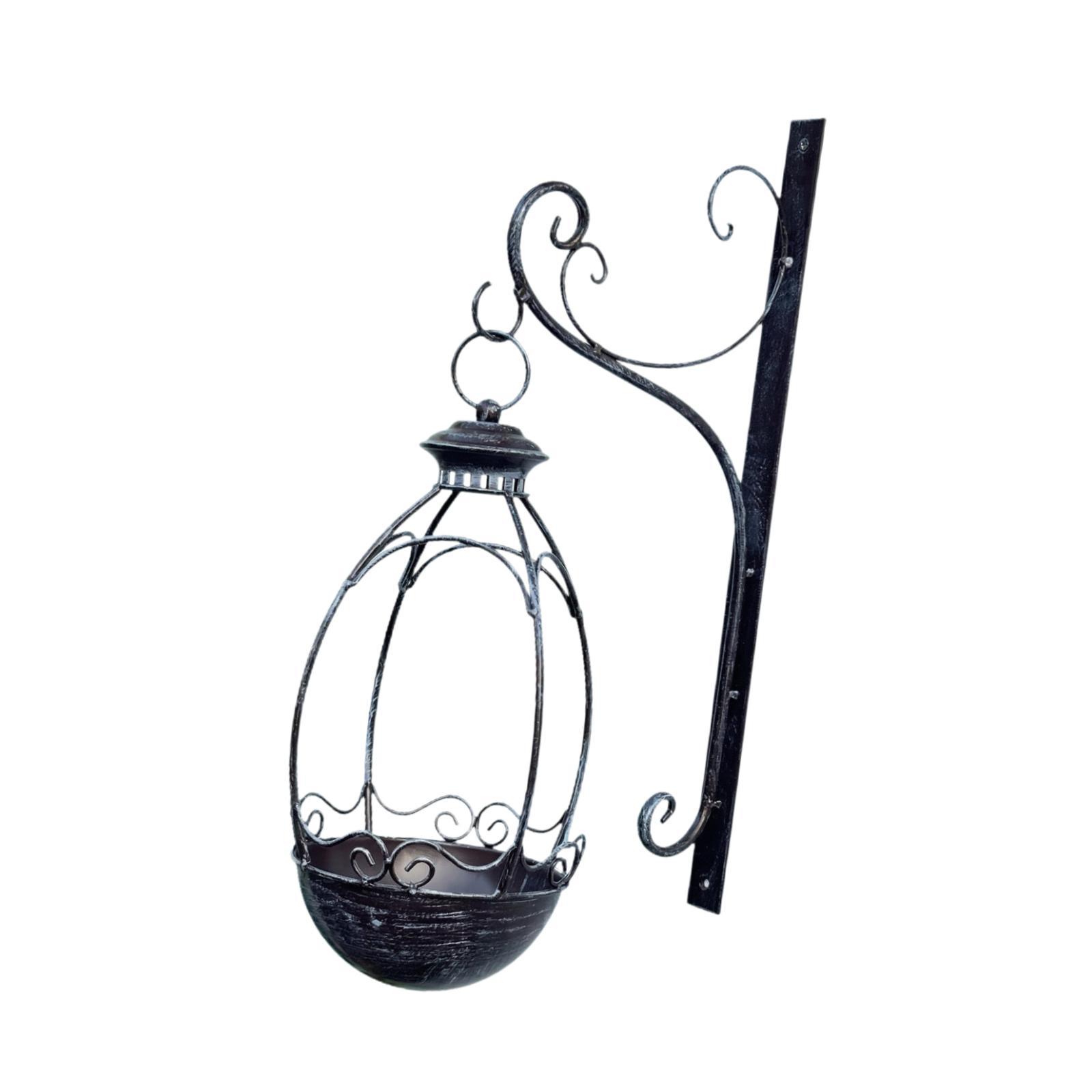 Wall Mounted Flower Pot Black