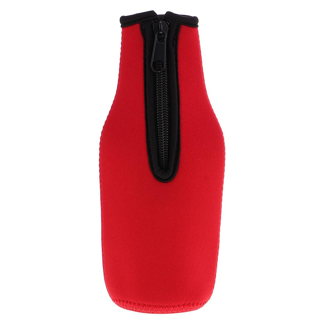 2xNeoprene 330ml Beer Soda Can Sleeve Bottle Insulated Cover Cooler Red