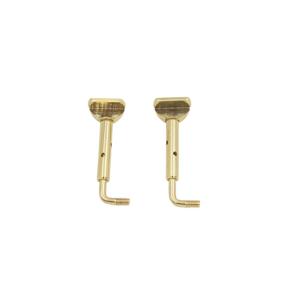 3x2 Pieces Violin Chin Rest Screws Replacement Parts Golden