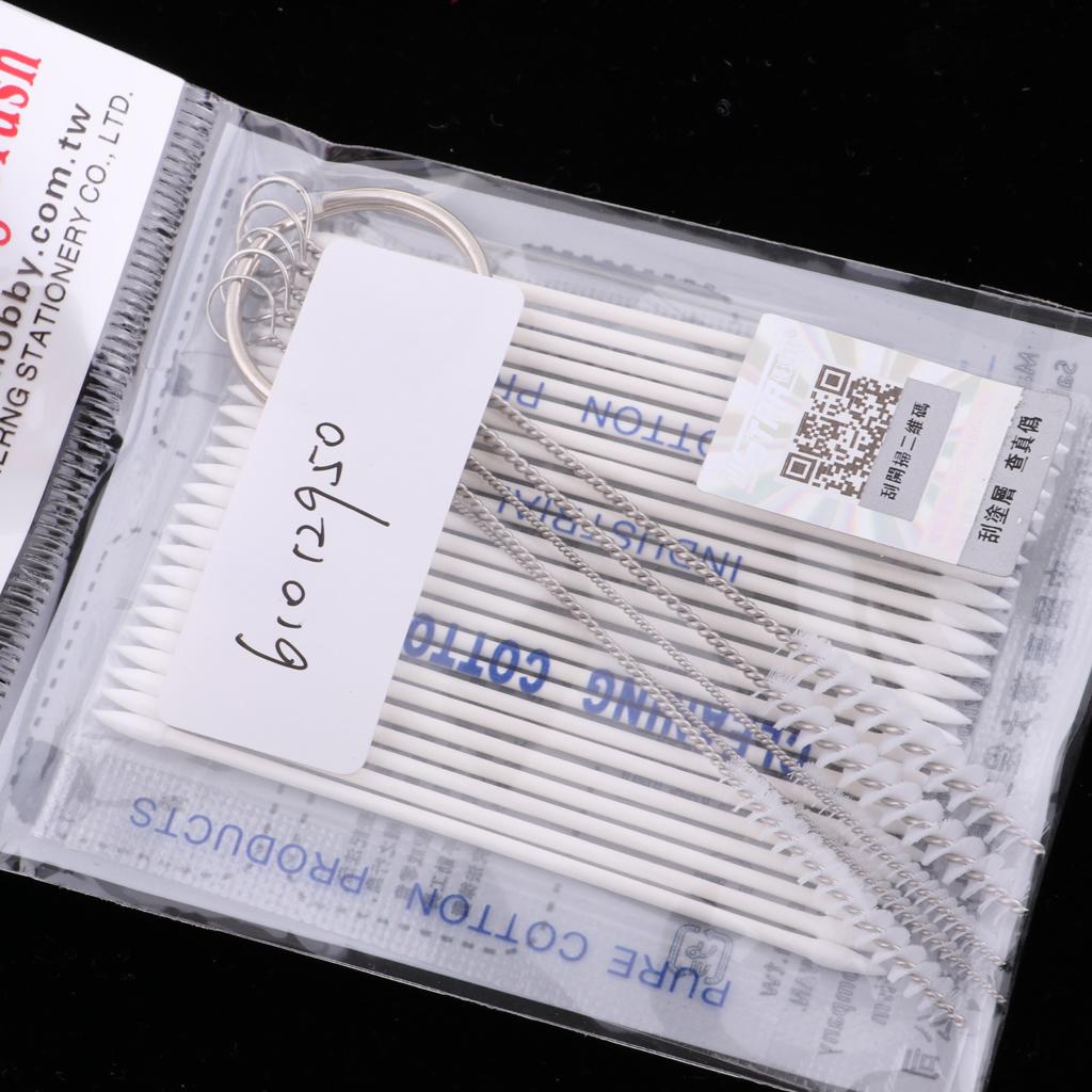 Spray Pen Cleaning Brushes & Cotton Swabs Set Maintenance Tool for Airbrush