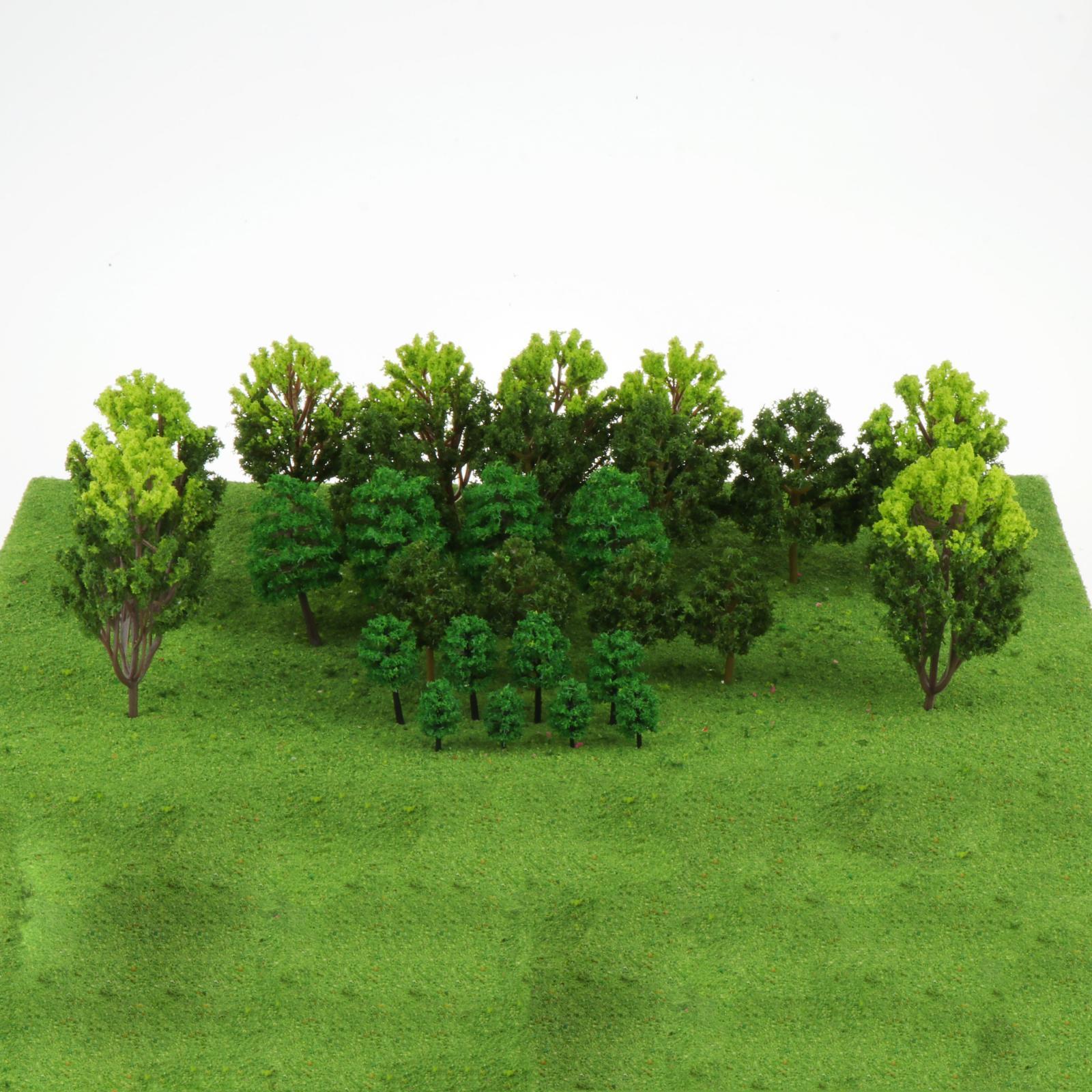 28pcs Model Trees Train Railroad Layout Diorama Wargame Scenery Scene