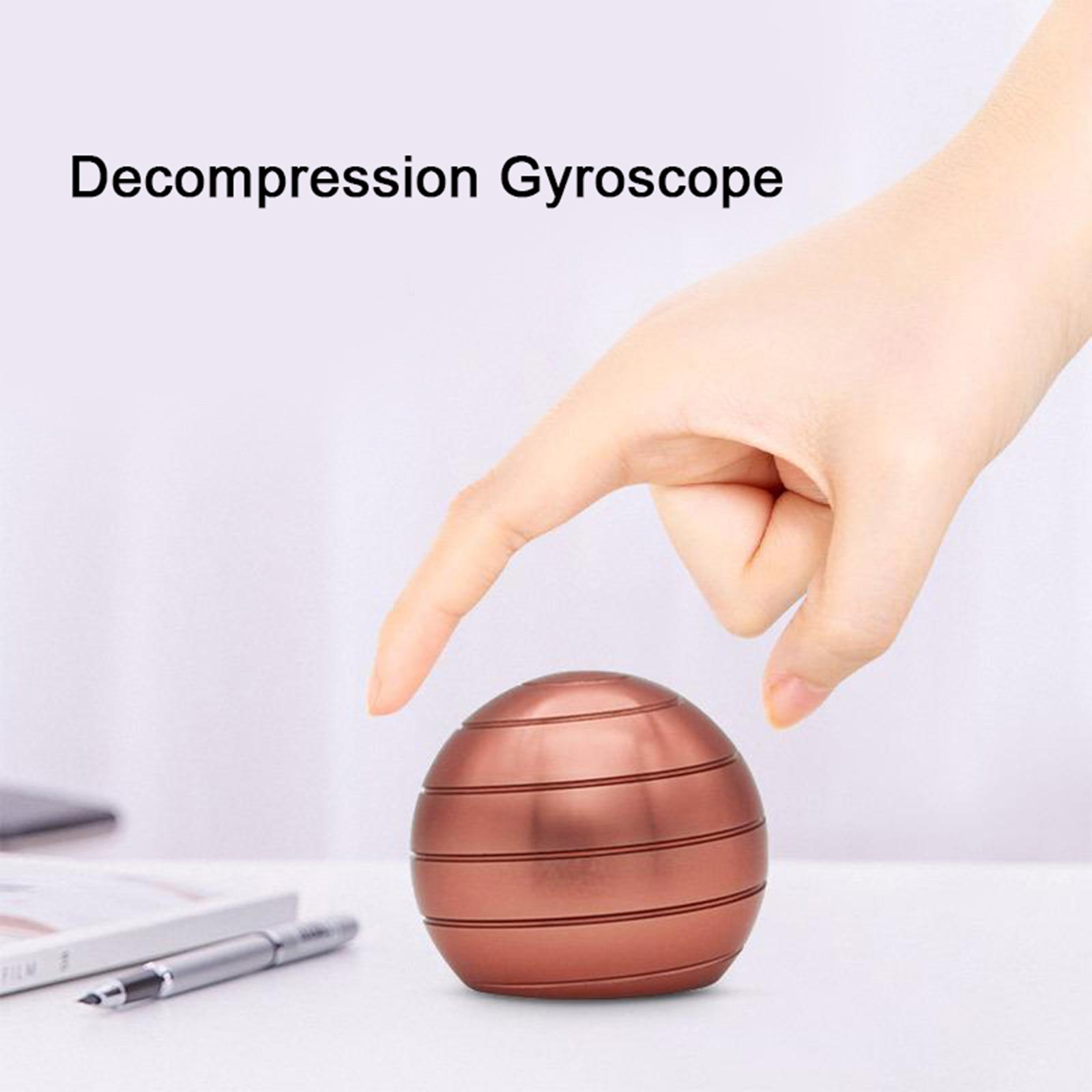 Gyroscope Fidget Decompression Toy Optical Illusion Ball Rose gold Small