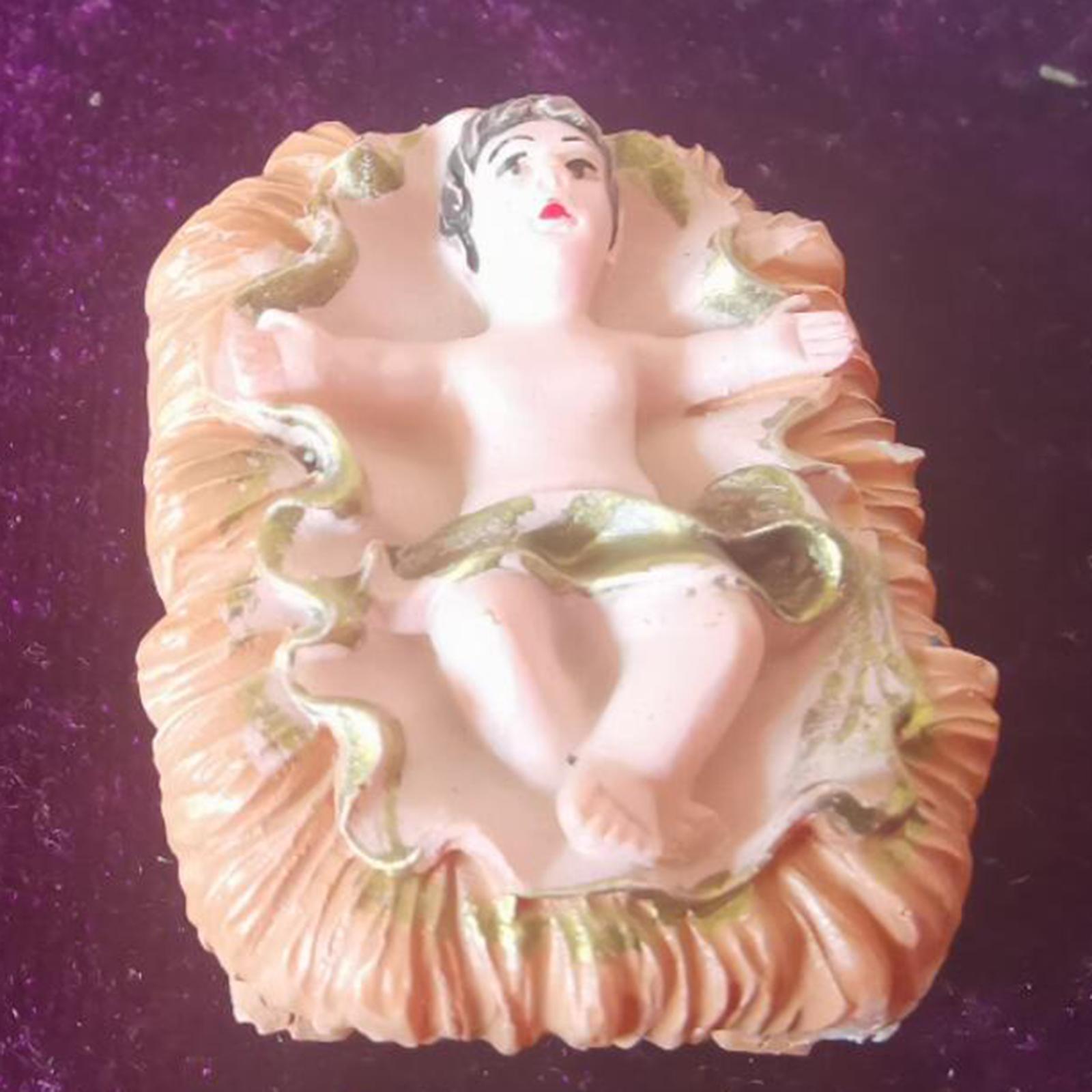 Mini Christmas Nativity Scene Family Figurine Collectable Crafts Decor