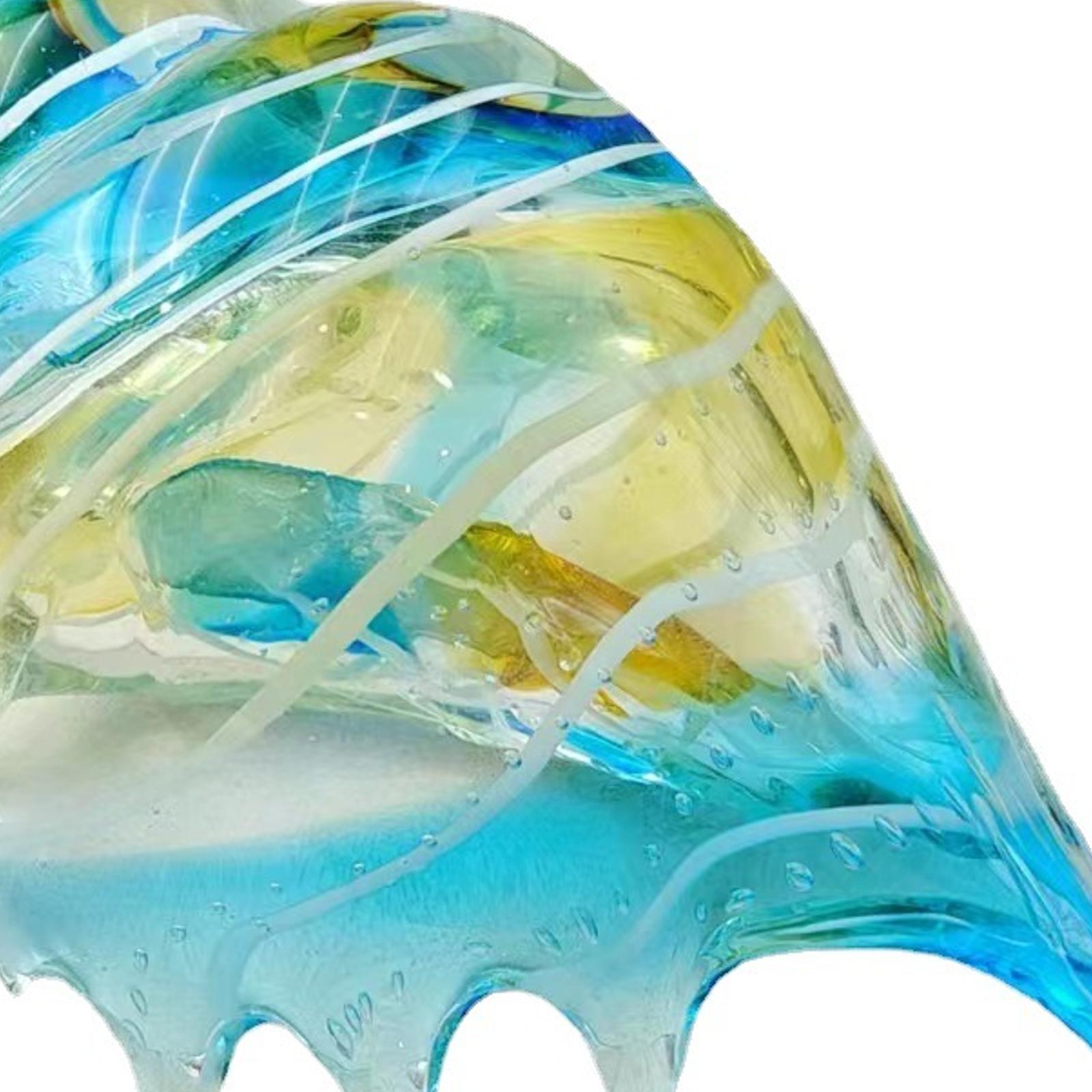 Glass Conch Figurine Housewarming Gift Art Ornament for Bedroom Table Office