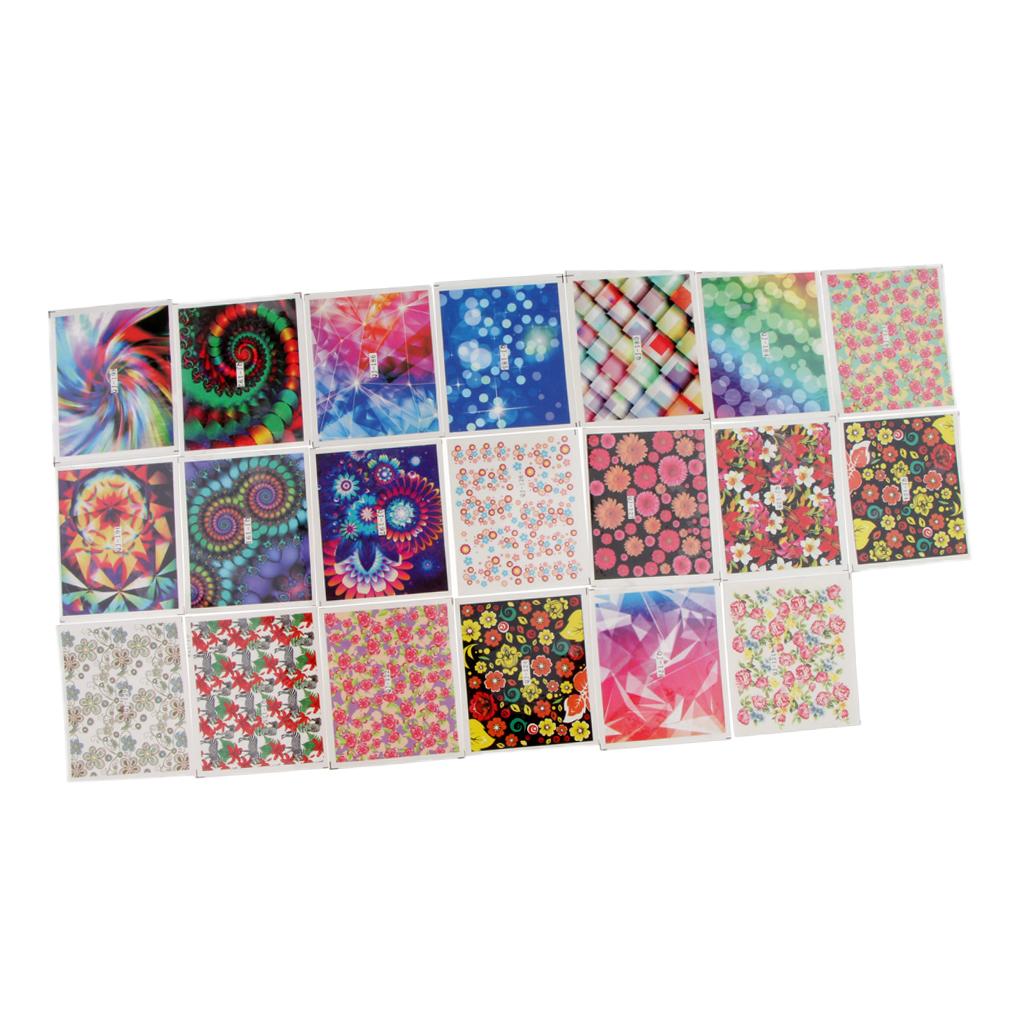 20pcs Different Styles Starry DIY Nail Art Stickers Decals&192pcs 3D Stamper