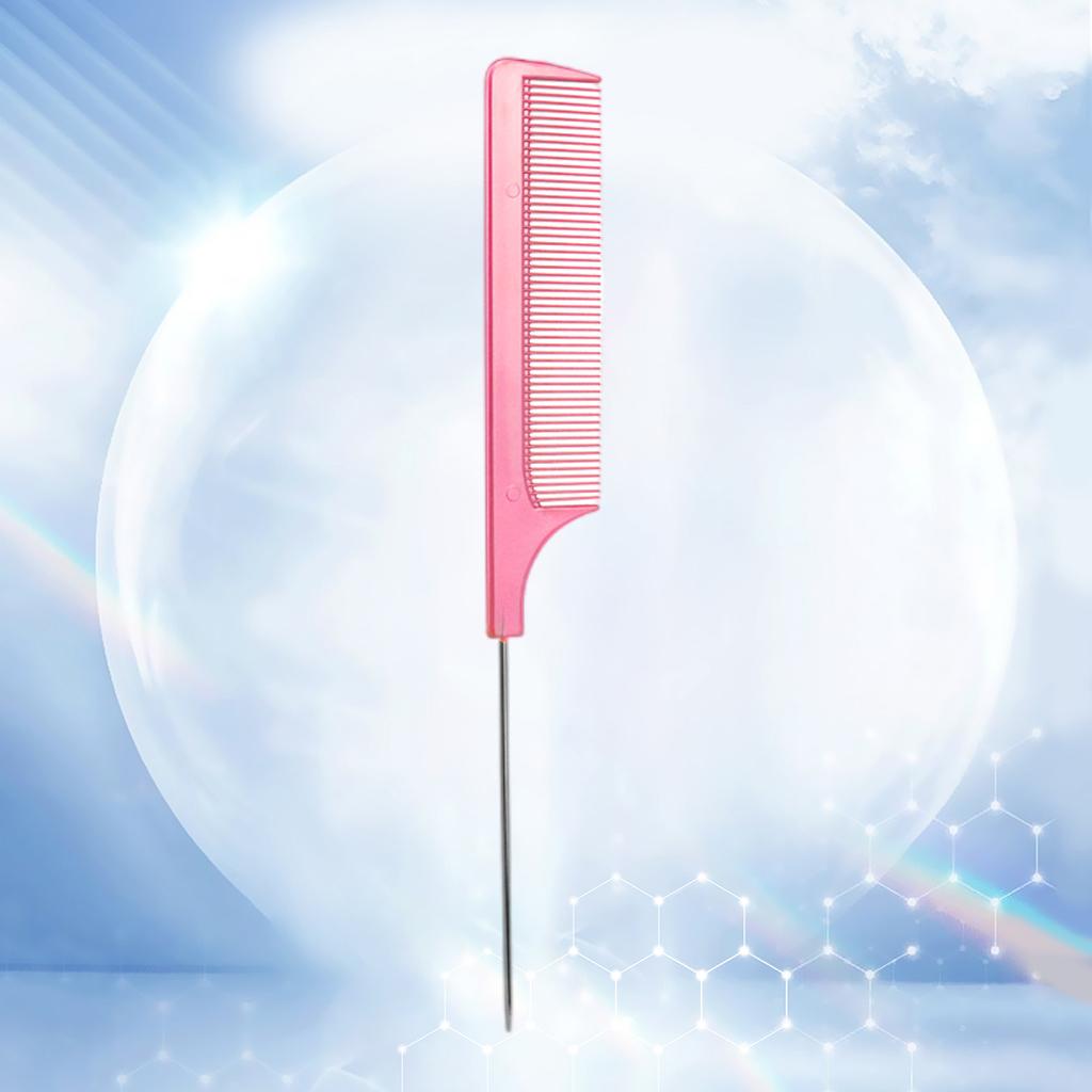 2xStainless Steel Comb Combs Teasing Comb Adding Hair Hairstyle Pearl powder