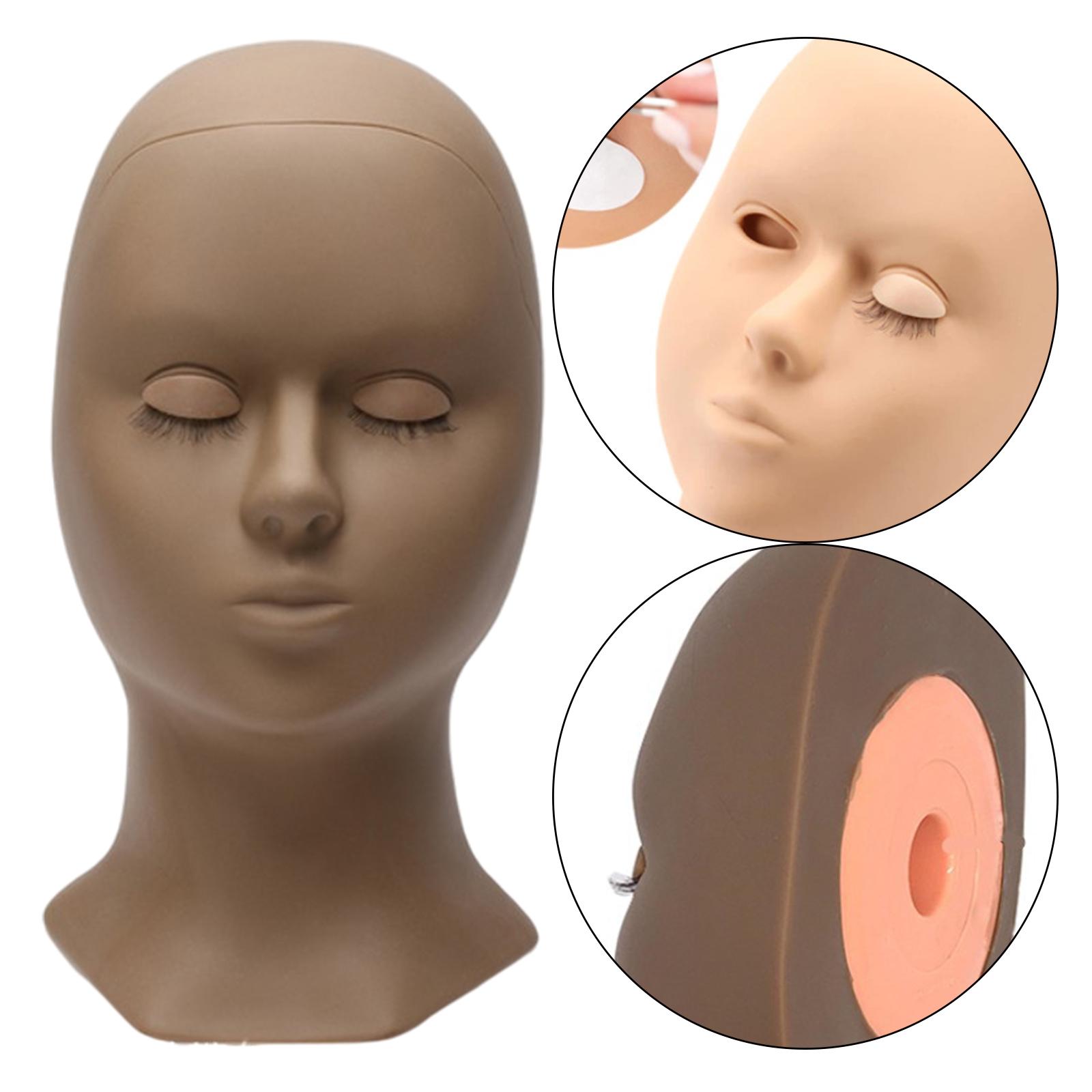 2Pcs Silicone Training Mannequin Head for Training Profession Use Face Heads