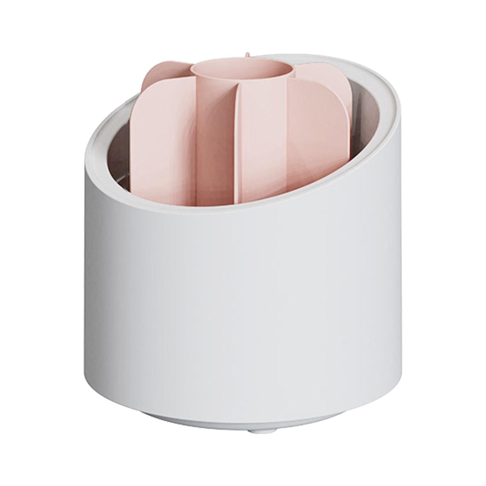 360 Degree Rotating Makeup Brush Holder Lipsticks Cosmetic   Pink no Lid