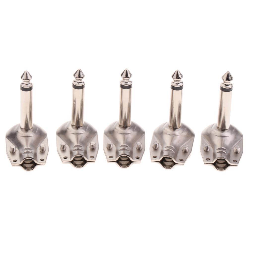 Guitar TS Mono Connector 5pcs Right Angle