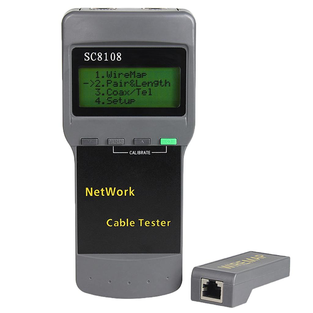 SC8108 RJ45 Network Tester LAN Length Cable Meter Measurement