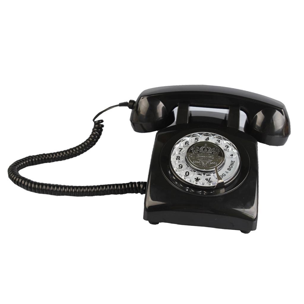 Rotary Dial Telephones Old Style Retro Landline Home Desk Telephone Blue Ebay