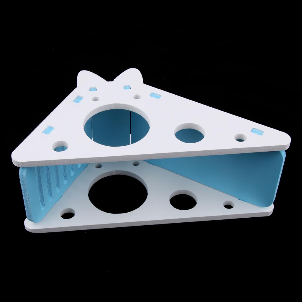 Pet Small Animal Hideout Hamster House Wooden Hut Play Toys Chews Blue