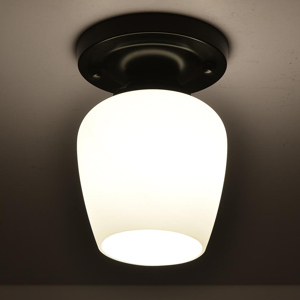 E27 White Frosted Glass Flush Ceiling Lighting  Light Shade Lamp 3