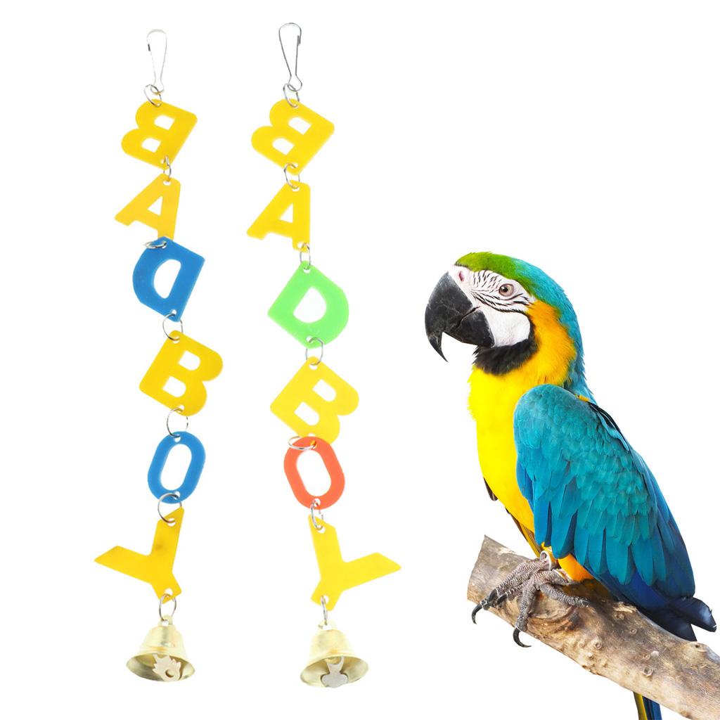 Bird Parrot Toys Hanging Pet Bird Cage Hammock Swing Hanging Toy  BADBOY