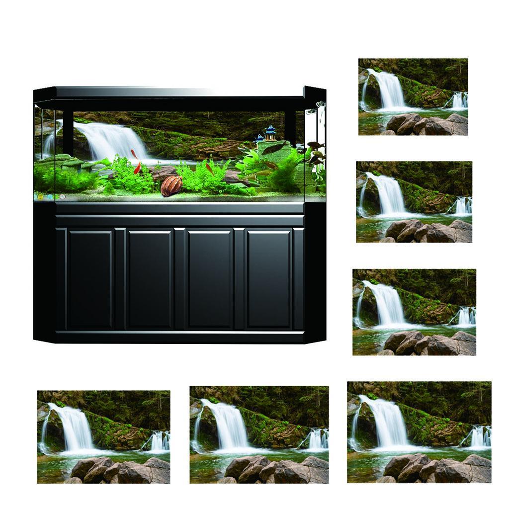 Aquarium Background Backdrop Fish Tank Reptile Vivarium Waterfall