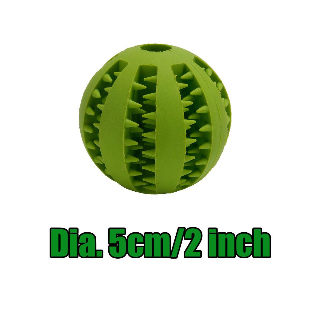 Toothed Design Pet Dog Chewing Toy Interactive Training Ball Green_5cm