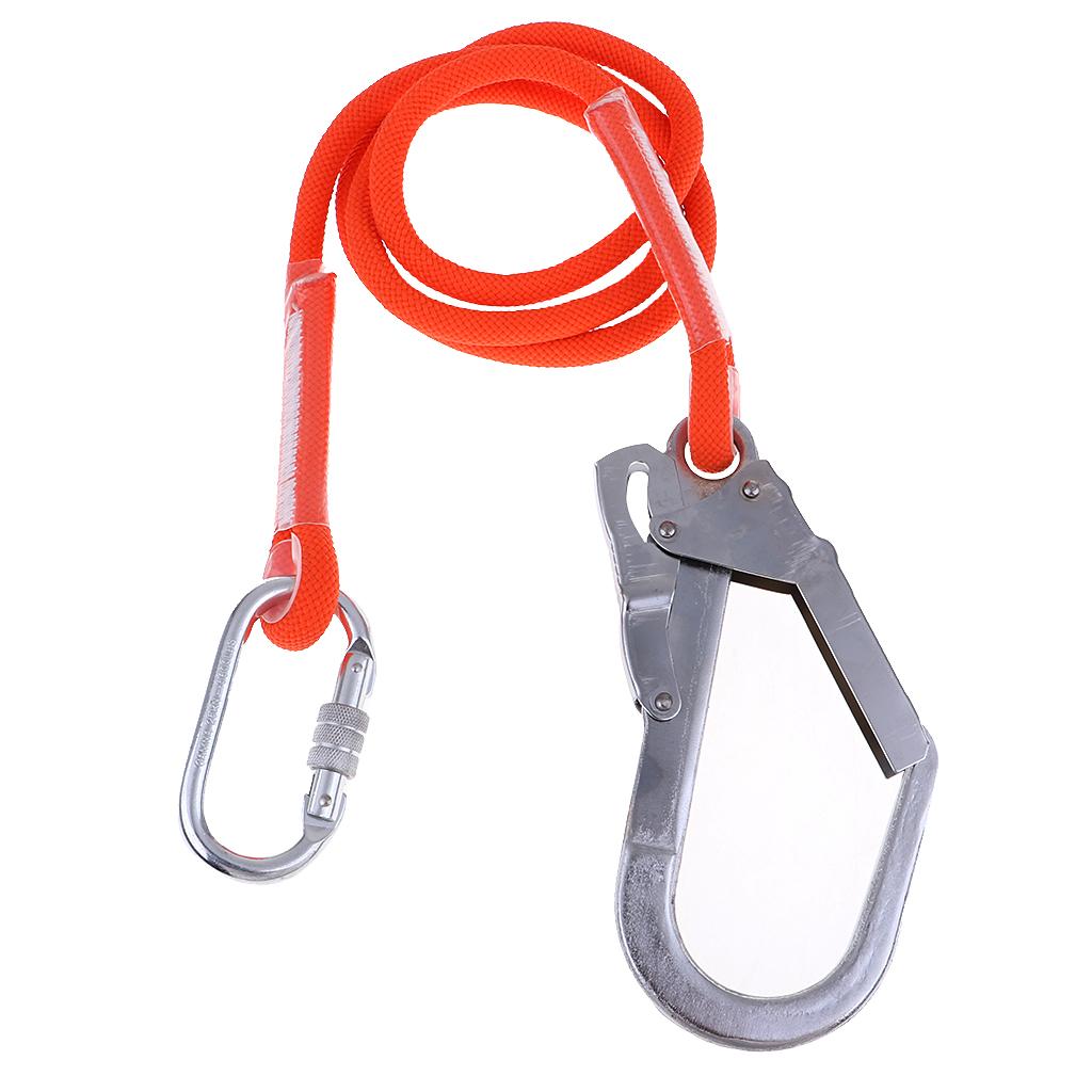 Safety Harness Fall Protection Tree Roof Climbing Gear Shock-absorbing Lanyard 