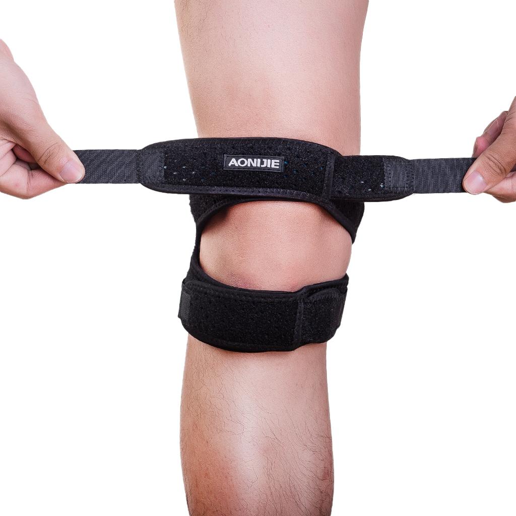 Adjustable Dual Patella Knee Strap Band Brace Support For Running Climbing