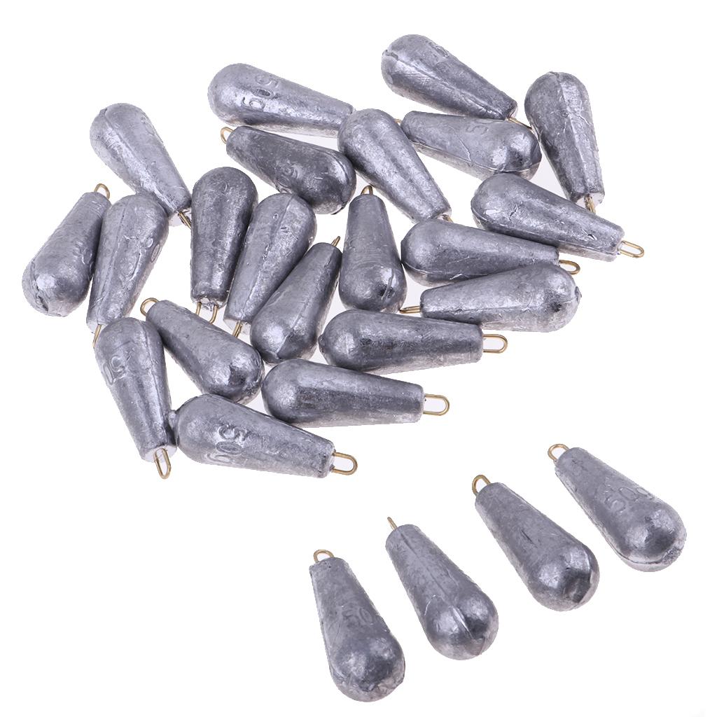 5 pcs Fishing Sinker Premium Quality Lead Weights with Inline Hooks 120-200g