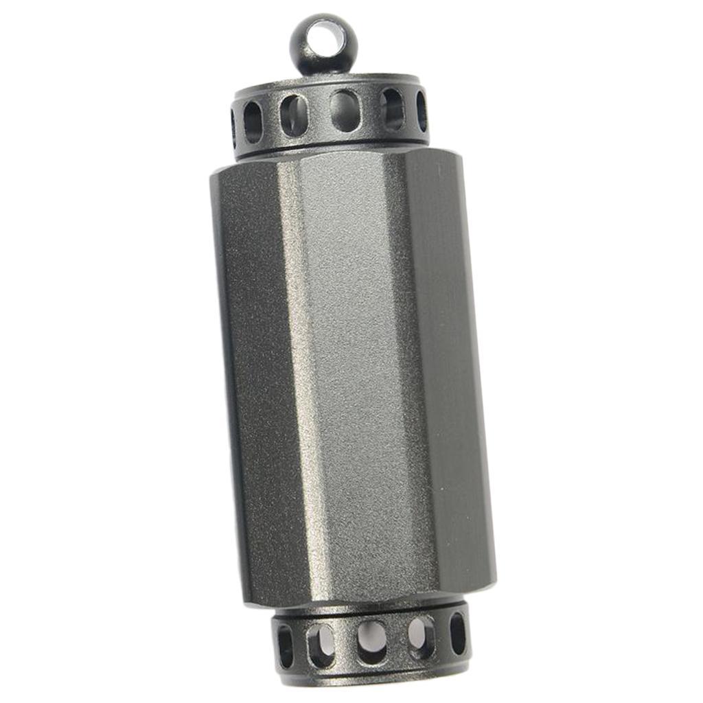Outdoor Survival Aluminium Cases Waterproof Capsule Sealed Bottle   L Gray