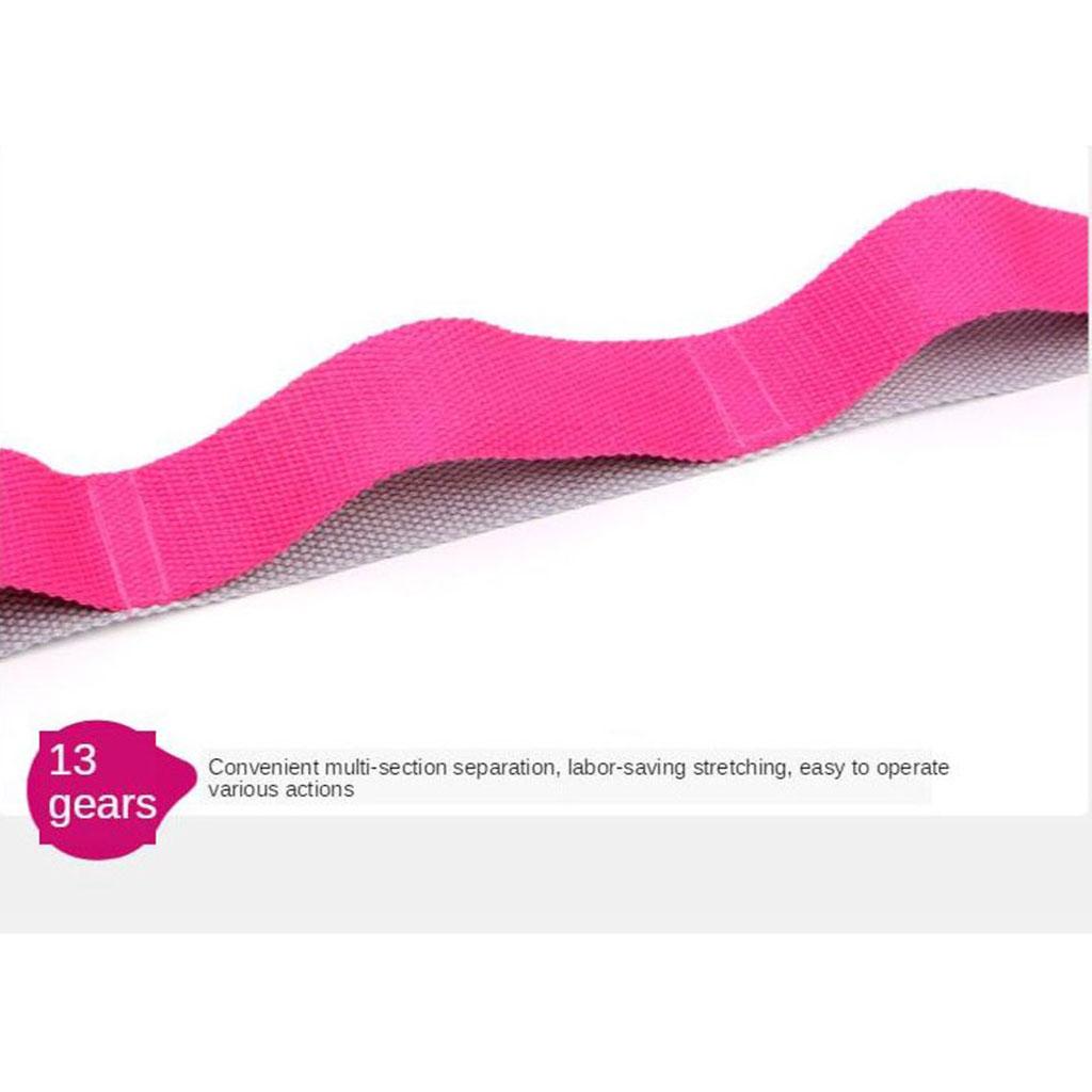 D-Ring Cotton Yoga Stretch Strap Training Belt Leg Fitnes Exercise Pink