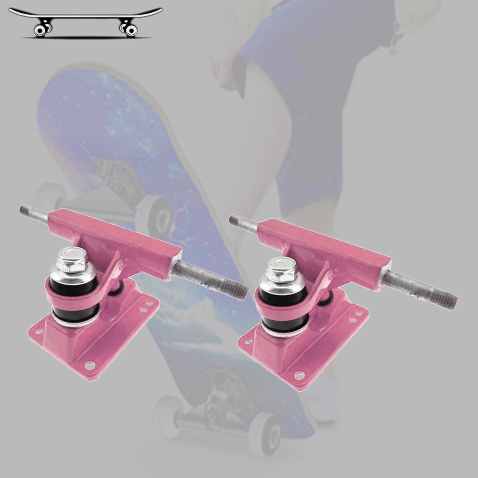 1 Pair Skateboard Trucks 3.25in Hangar Replacement Longboard Trucks Pink