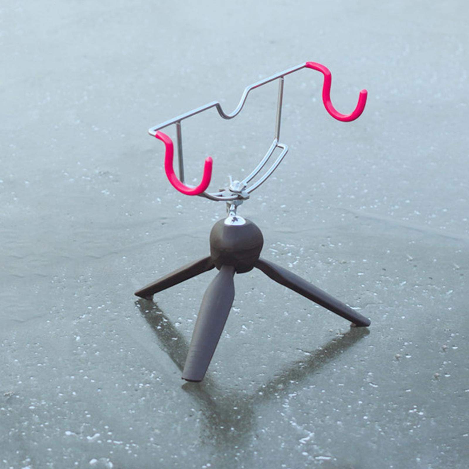 2xTriangle Ice Fishing Rod Bracket Triangle Bracket Winter Rod Holder U shape