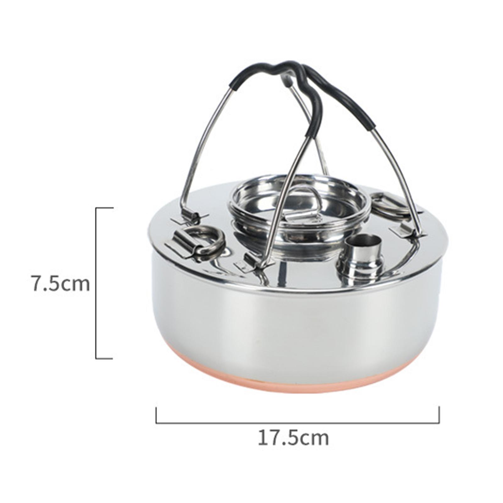 Portable Camping Campfire Kettle Outdoor Backpack Teakettle Kitchen