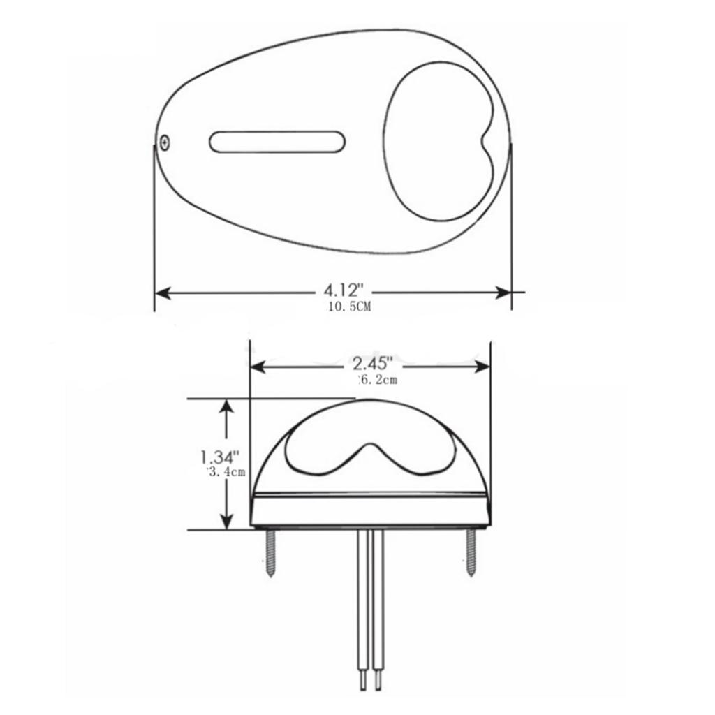 Boat Stainless Steel Low Profile LED Docking Light Surface Mount Smooth