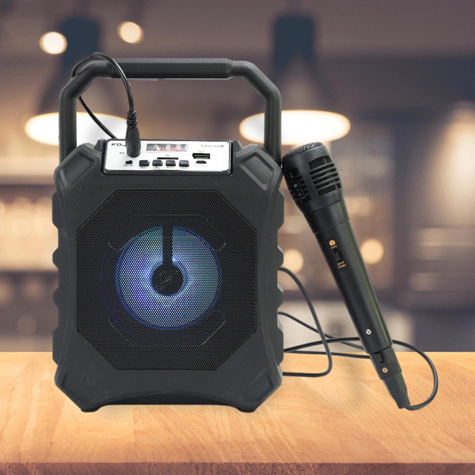 Karaoke Bluetooth Machine Records Singing Speaker for Adults Party Black