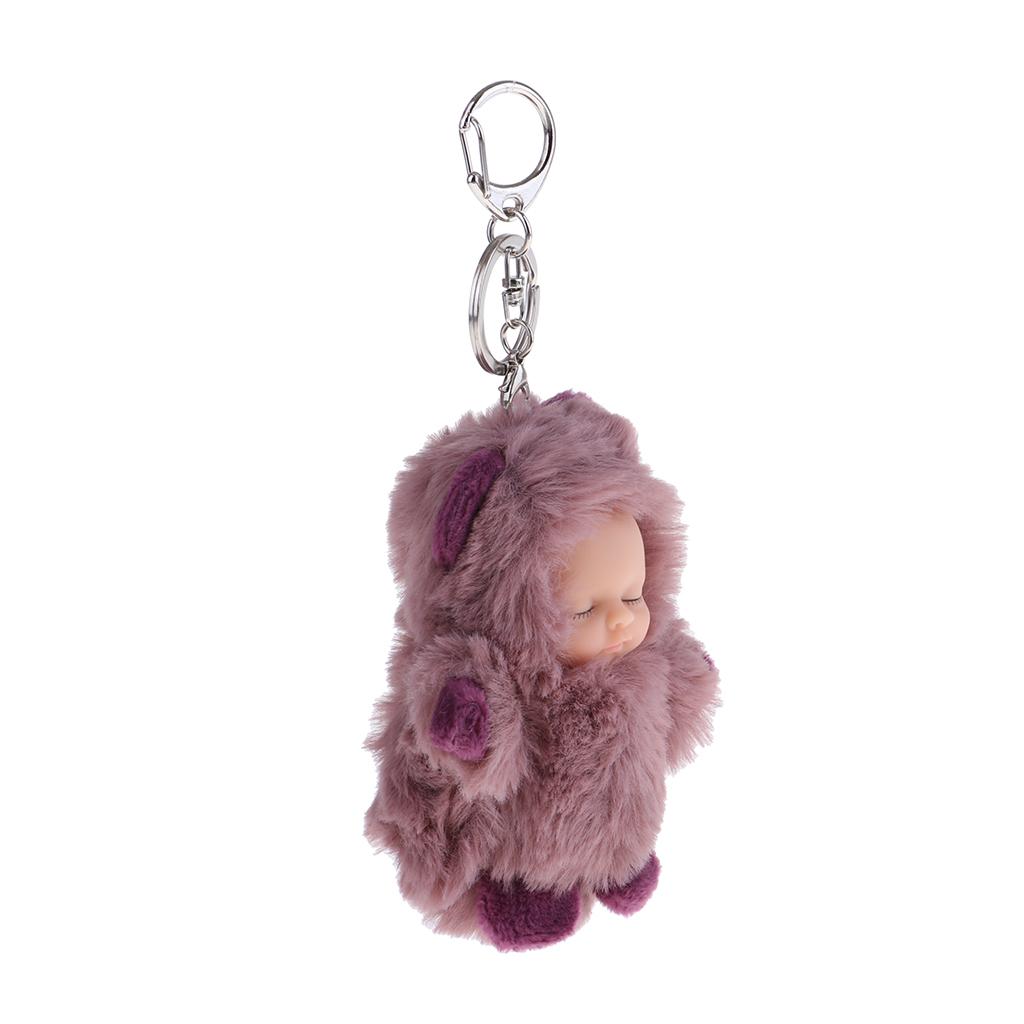 fluffy baby keyring